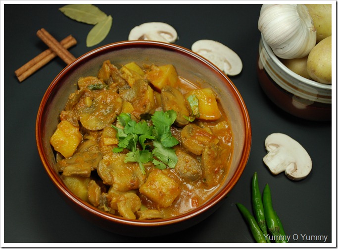 Mushroom Potato Curry Yummy O Yummy
